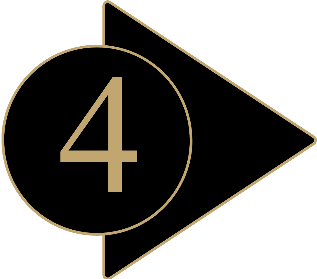 Arrow icon with the number 4